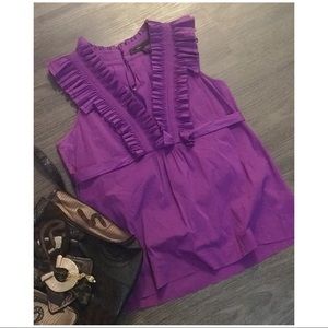 BCBG Max Azria purple top with pleats